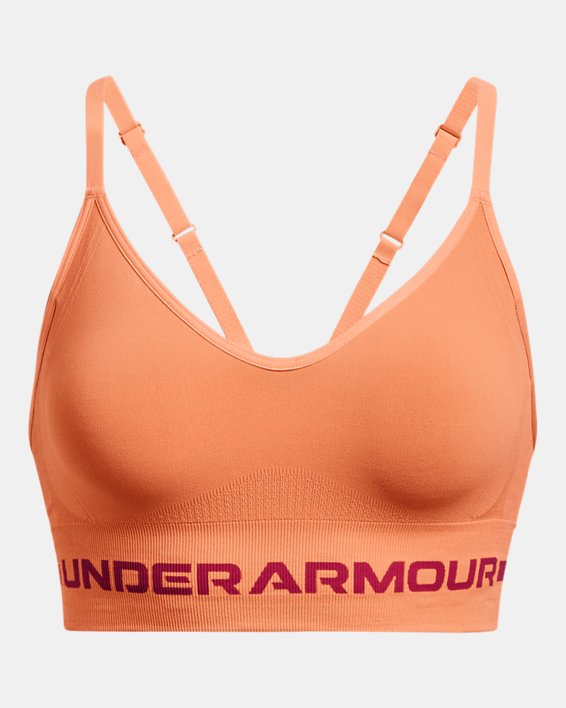Women's UA Seamless Low Long Sports Bra in Orange image number 12